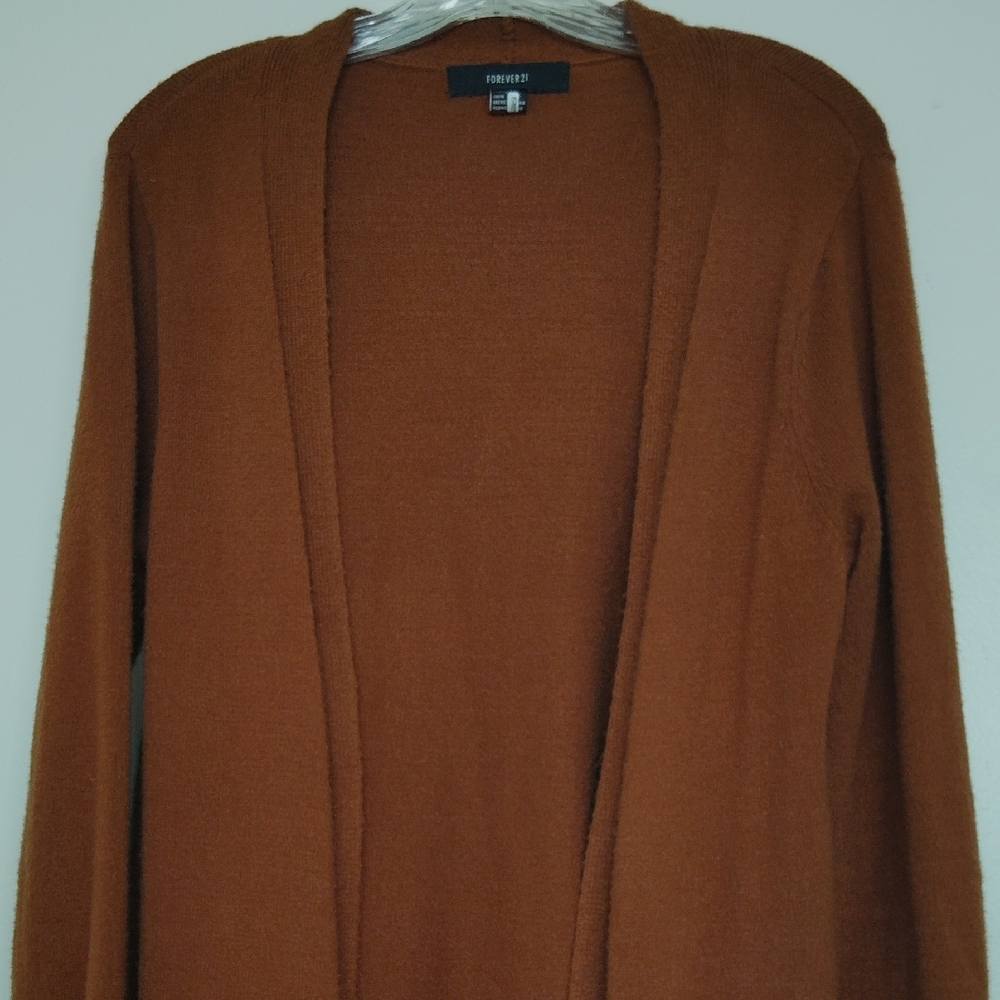 Forever 21 Brown Knit Long Cardigan